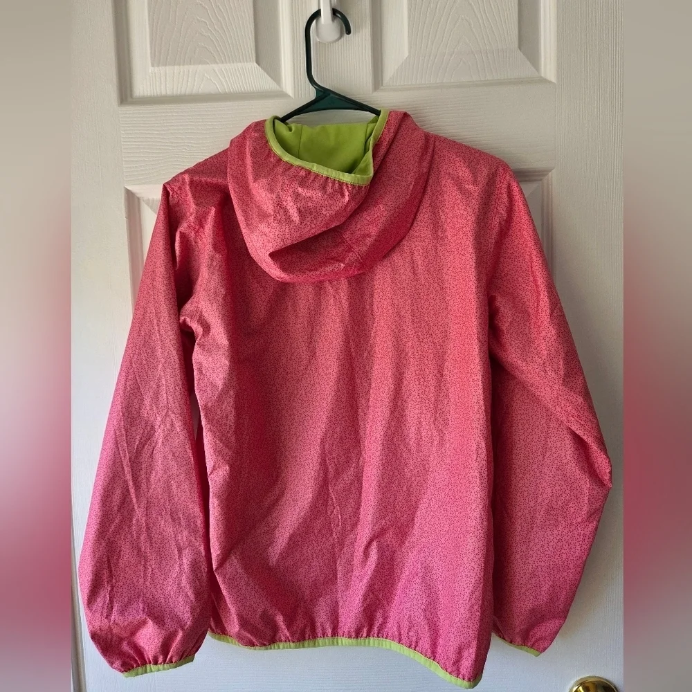 Columbia Girls Jacket L Omni-Wick Pink and Lime Green Windbreaker